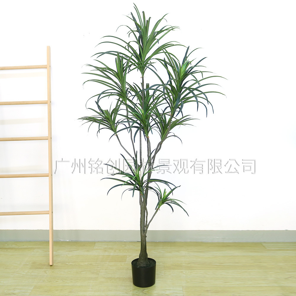 Escenografía de estilo nórdico Simulación de plantas verdes Plantas en macetas Centro comercial Simulación de decoración suave Plantas verdes falsas