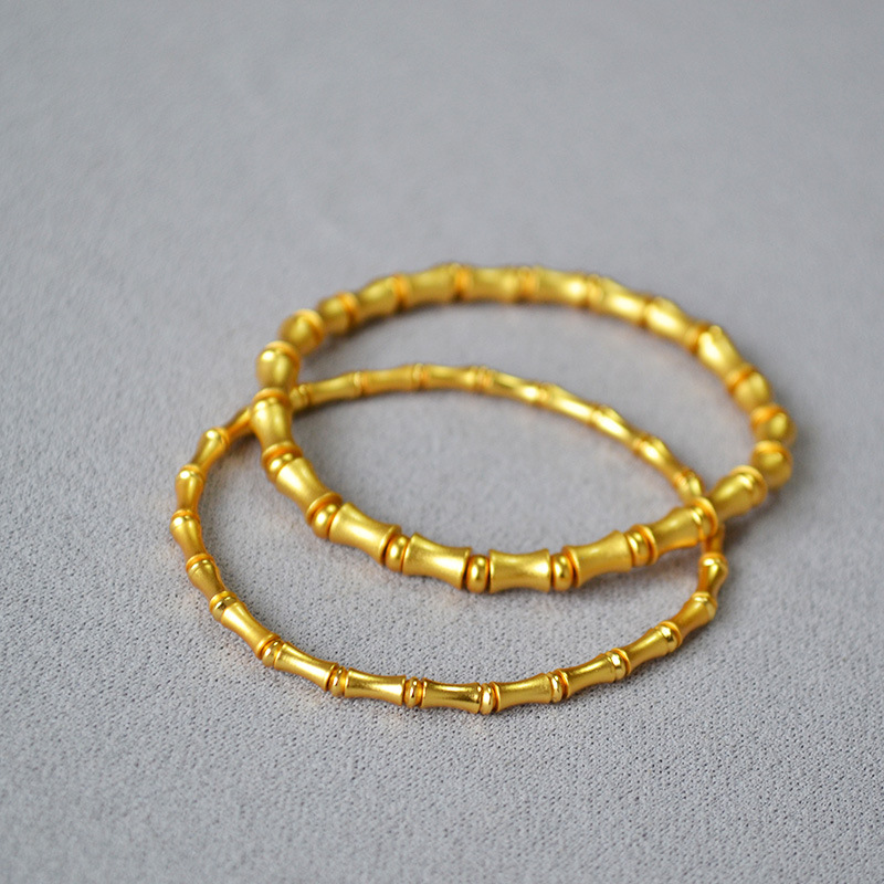 Retro Simple Style Classic Style Solid Color Brass Bracelets Bangle In Bulk display picture 12