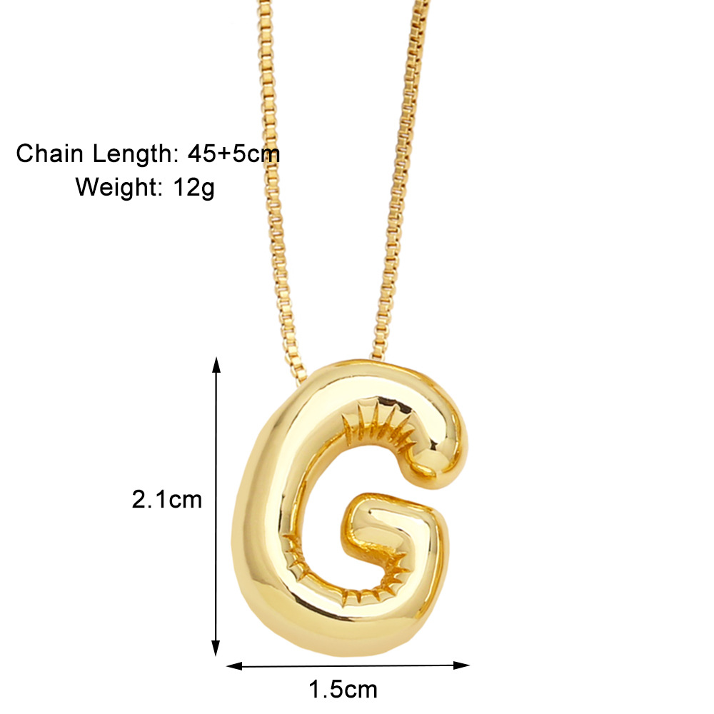 Simple Style Letter Copper Plating Pendant Necklace display picture 9