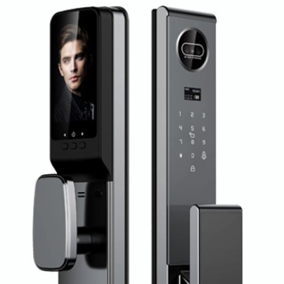 全自动3D人脸电子锁指纹锁智能门锁家用主动监控可视对讲 密码锁