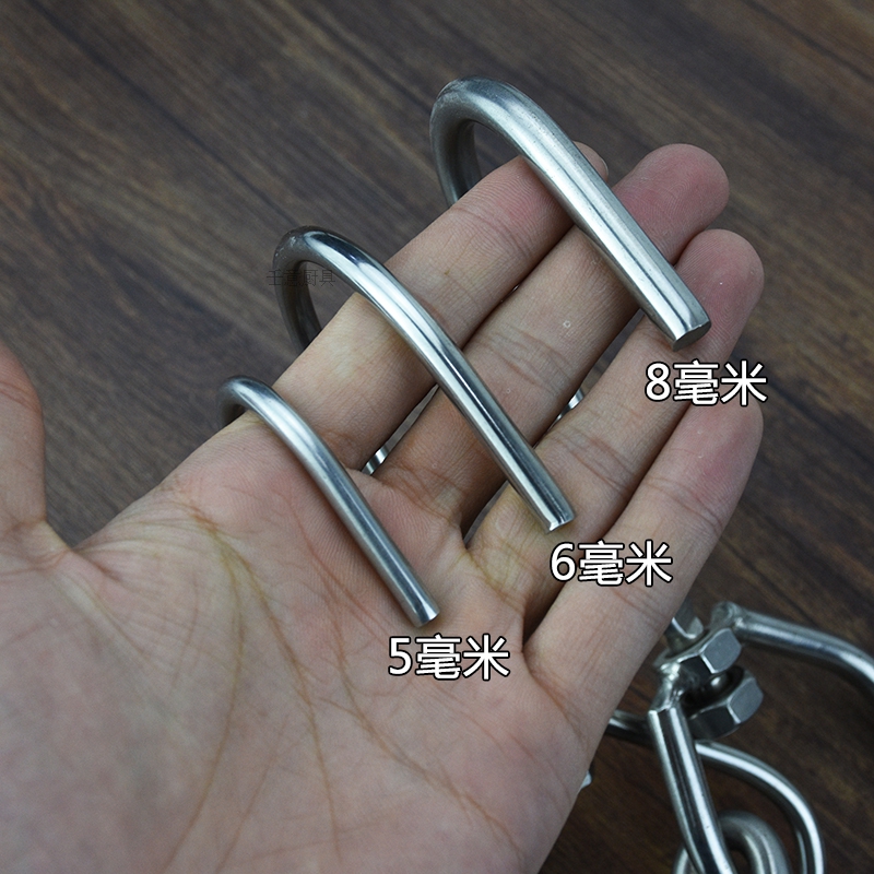 ll不锈钢挂肉钩子加粗三叉猪肉钩市场尖头屠宰场牛肉钩子特粗三爪