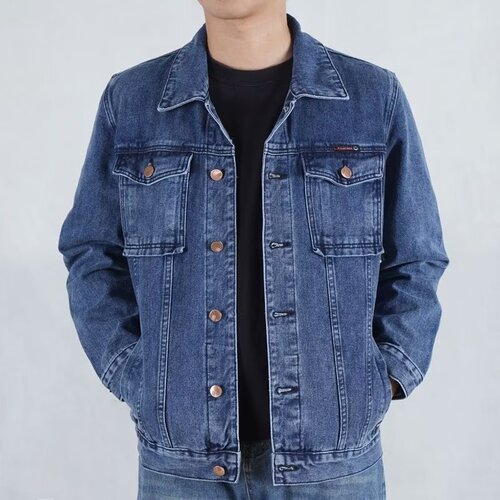 Jacket  Men's Youth Jacket Spring and Autumn Season Cool Style Workwear American Style Outerwear Trendy Brand New Denim Casual