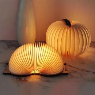 Creative page turning book lamp. Folding book lampshade. Sticker book lampshade.