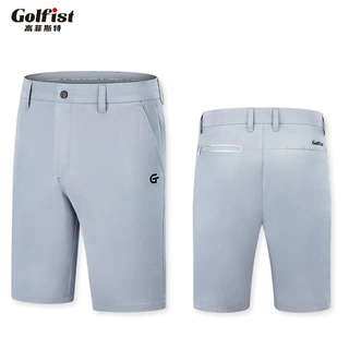 夏季新款高尔夫短裤男士直筒裤透气修身中裤显瘦五分裤golf球裤