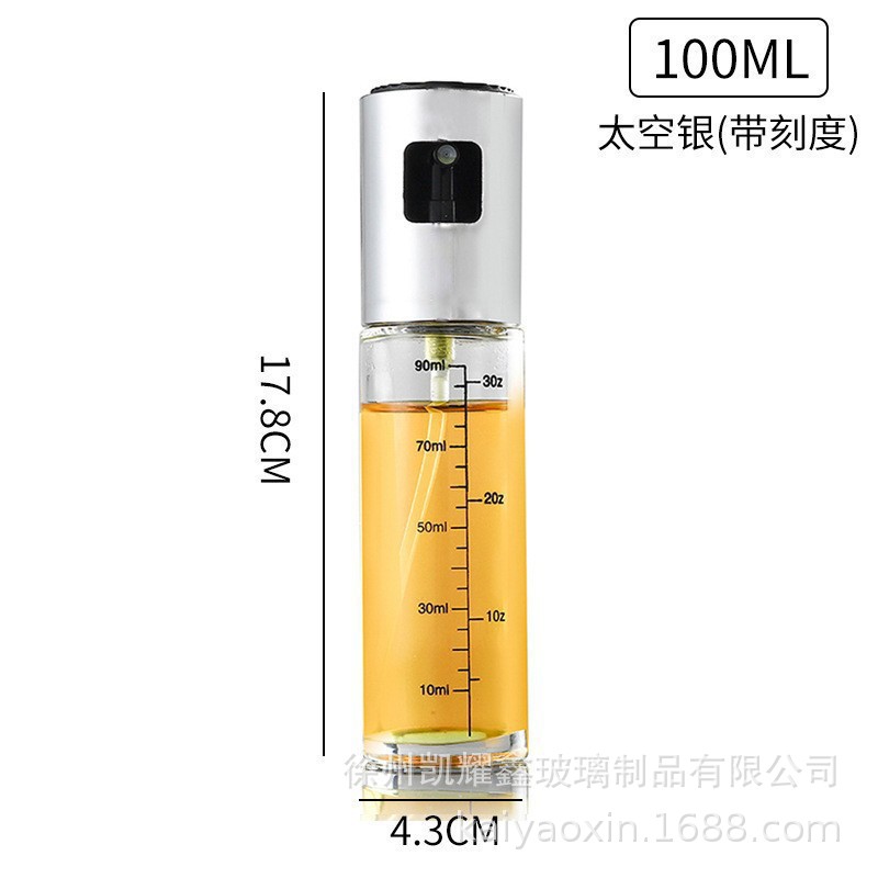 Botella de inyección de combustible para barbacoa Olla de inyección de combustible para el hogar rociada Botella de inyección de combustible para la cocina del hogar Freidora de aire Olla de control de aceite de vidrio