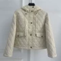 格子秋冬新款连帽棉服