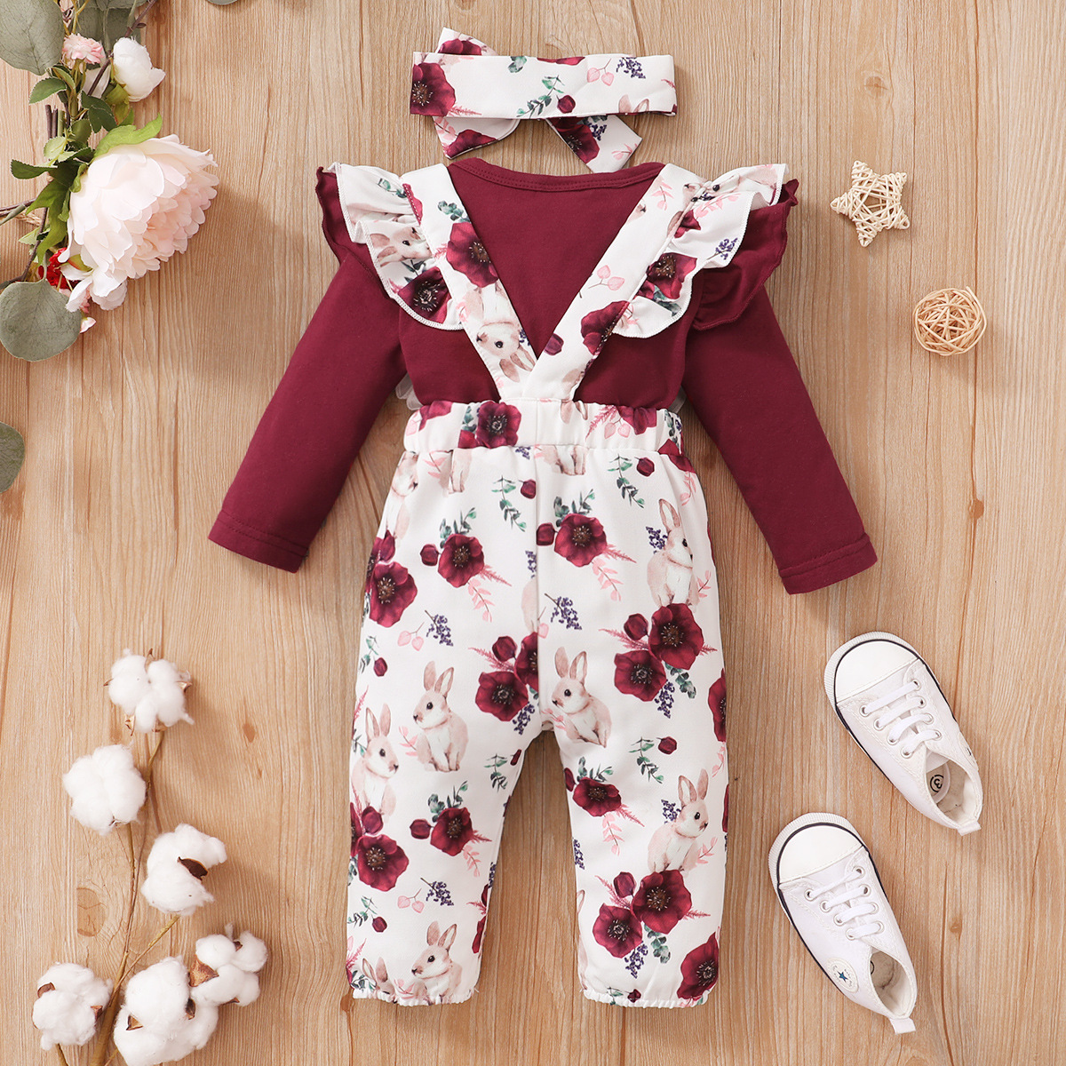 Retro Flower Girls Clothing Sets display picture 8