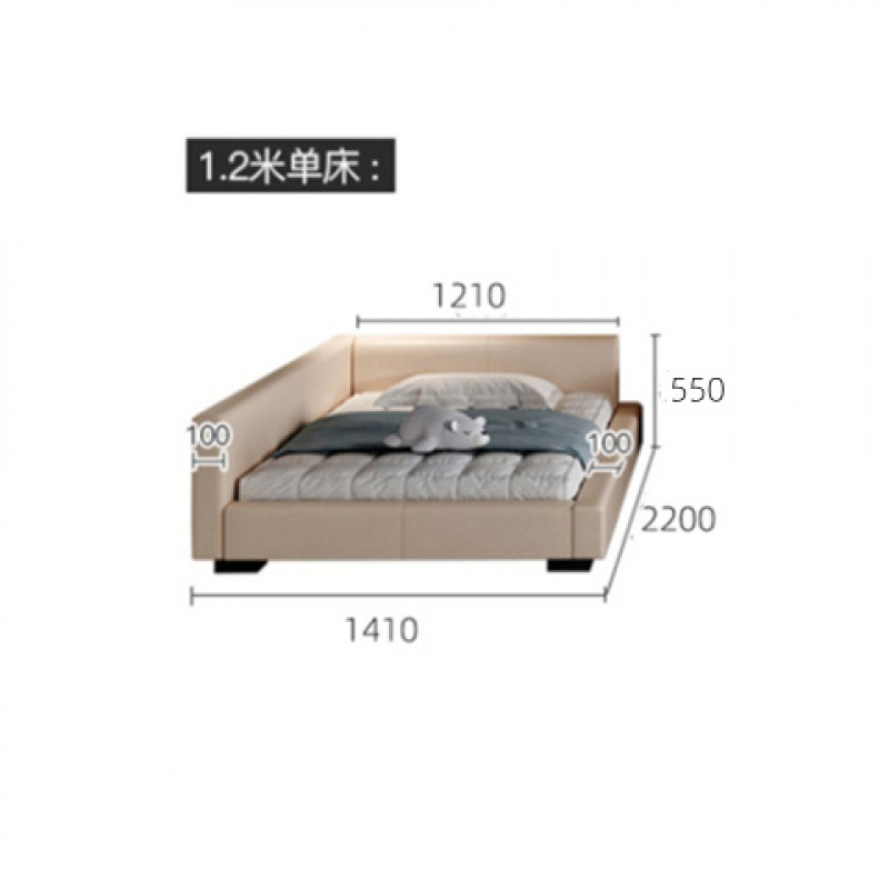 Cama para padres e hijos Cama familiar para dos hijos Cama de tatami Cama ancha Cama doble Dormitorio principal Cama grande Cama empalmada Cama familiar de tres