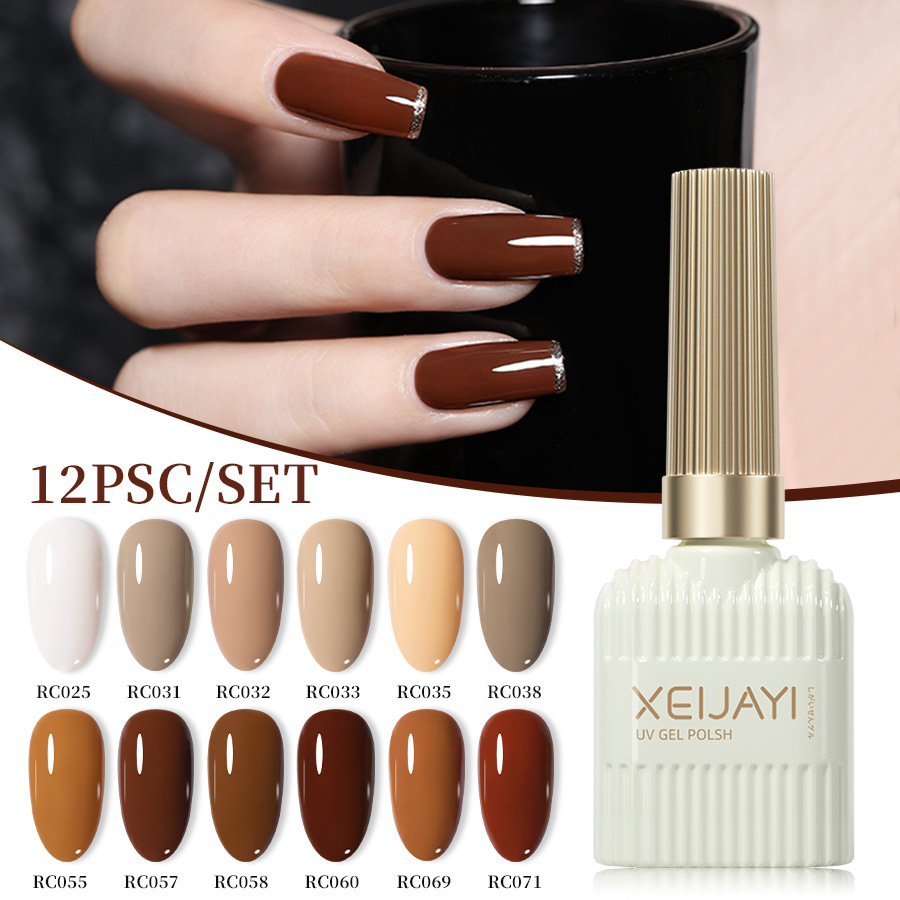 Xianjiayi 102 color nail polish glue new suit phototherapy glue popular online 12 color suit solid and lasting nail salon