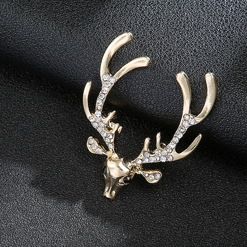 Hip-Hop Shiny Pin Printing Leaf Crown Alloy Hollow Out Inlay Rhinestones Unisex Brooches display picture 19