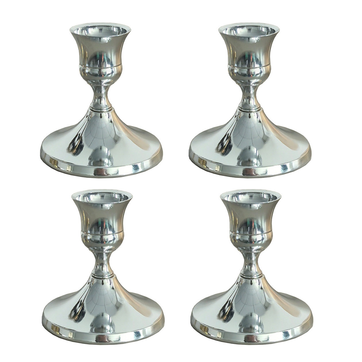 Adornos de candelabros pequeños simples de estilo europeo Navidad San Valentín luz de velas Cena Sentido de ambiente Candelabros Decoración de bodas