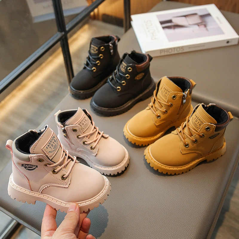 2024 осень новые детские ботинки Martin сапоги для мальчиков мода британский стиль короткие сапоги для внешней торговли сапоги для девочек маленькие желтые сапоги