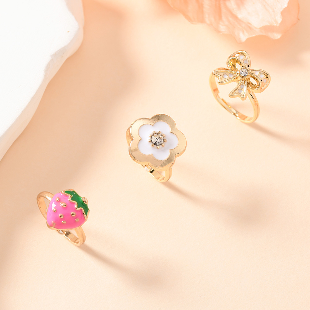 Cross-Border Hot Selling Bulk Little Princess Rings, Exquisite and Cute Jewelry, Multiple Styles to Choose From, Random Matchinging