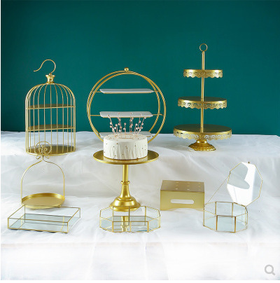 De estilo europeo de la boda decoración de mesa de postre decoración de la tarde té merienda placa bandeja de la torta soporte de exhibición de la Mesa de descanso de té