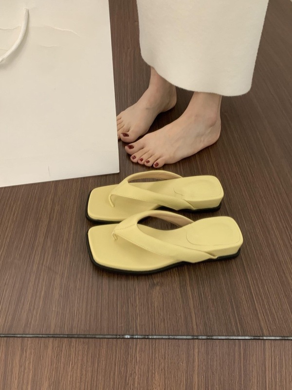 ネットセレブのフェアリースタイルの厚底ビーチサンダル、多用途で疲れにくい、小さなウェッジヒール、夏に外で履く女性のための美しいフレンチスリッパ|undefined