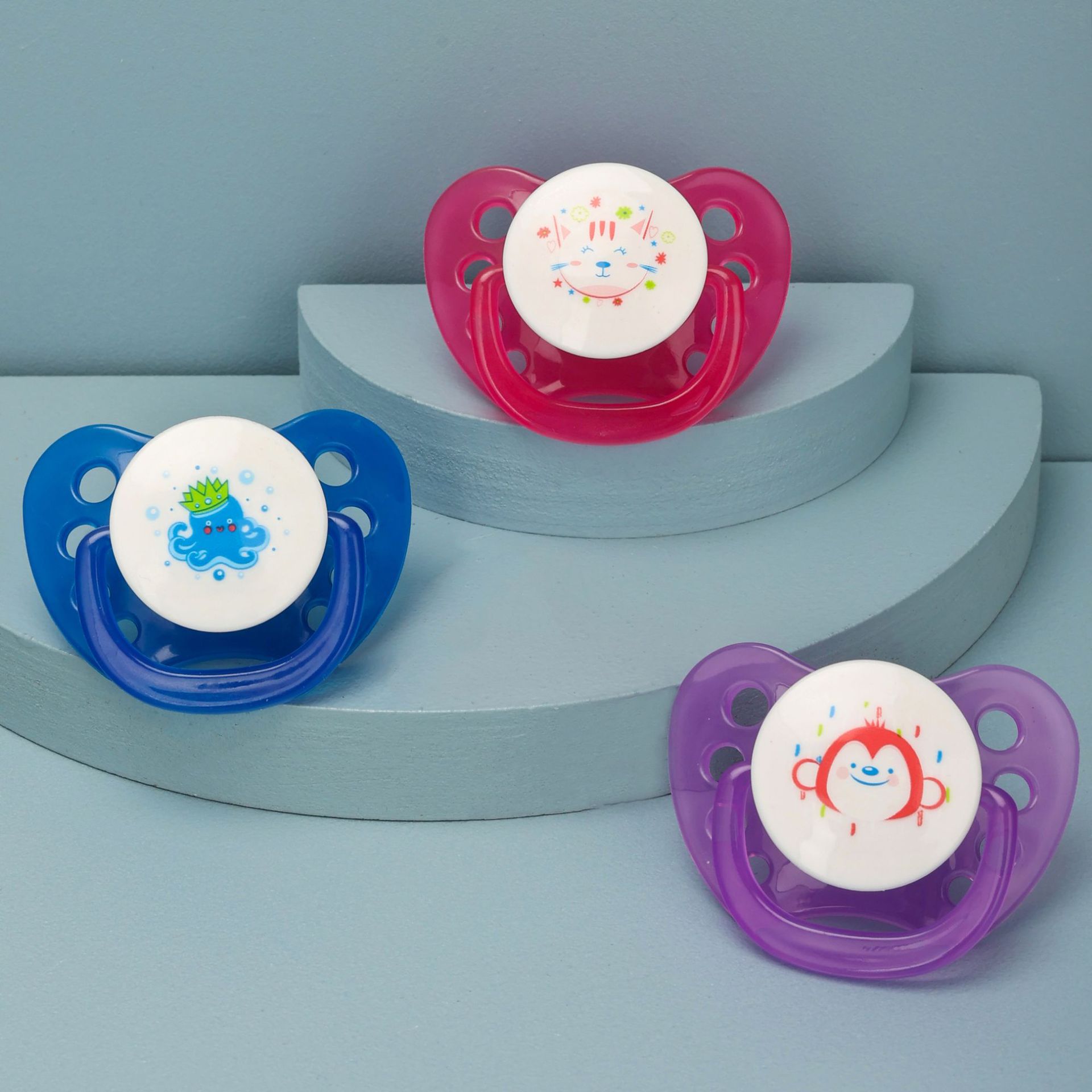 Baby Silicone Pacifier, Kidsren's Sleep Artifact, Newborn Baby Anti-Flatulence Pacifier, Anti-Bucket Teeth