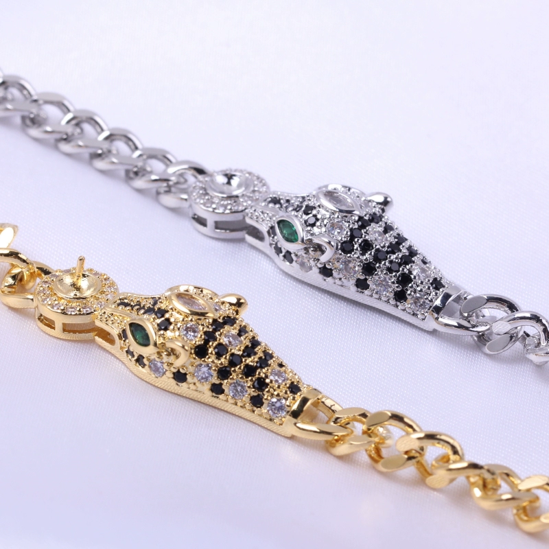 Bracelet медь длинный браслет с цирконием жемчугом, аксессуары, 18 карат белое золото, DIY, европейский стиль