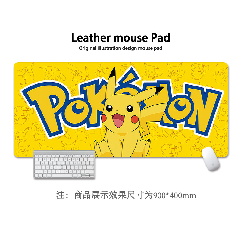 Pikachu almohadilla de ratón super grande Pokémon animación encantadora niñas y niñas animación cuadrada computadora teclado almohadilla de escritorio