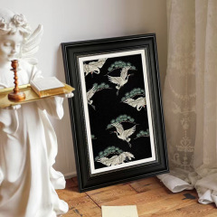 Elegant White Crane New Chinese Style Living Room Entrance Decorative Painting, American Retro Tea Room Study Office White Crane Wall Art