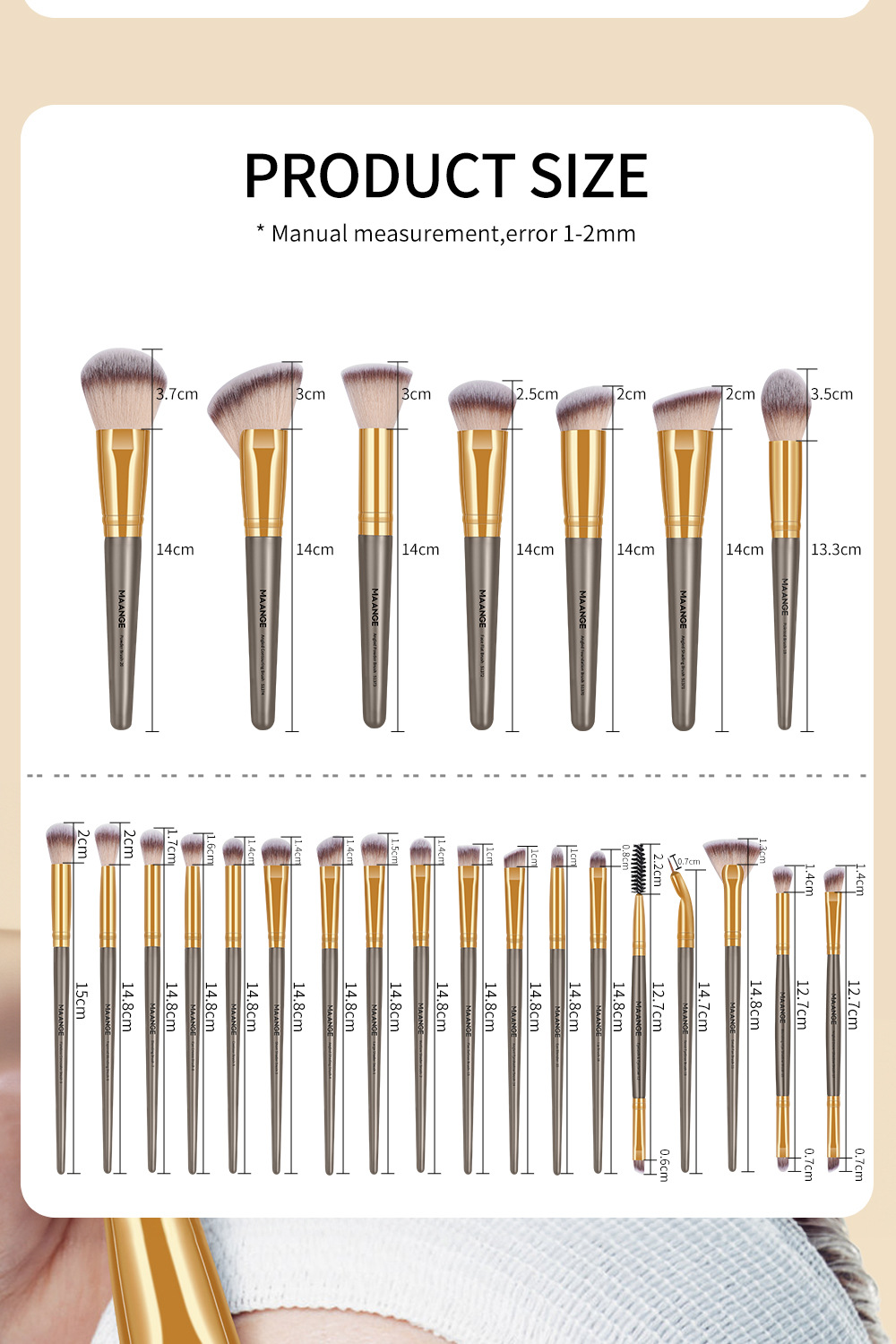 25 hochwertiges Set plus Box, Puder-Rouge-Lidschattenpinsel, professionelle Make-up-Werkzeuge_voghion.com
