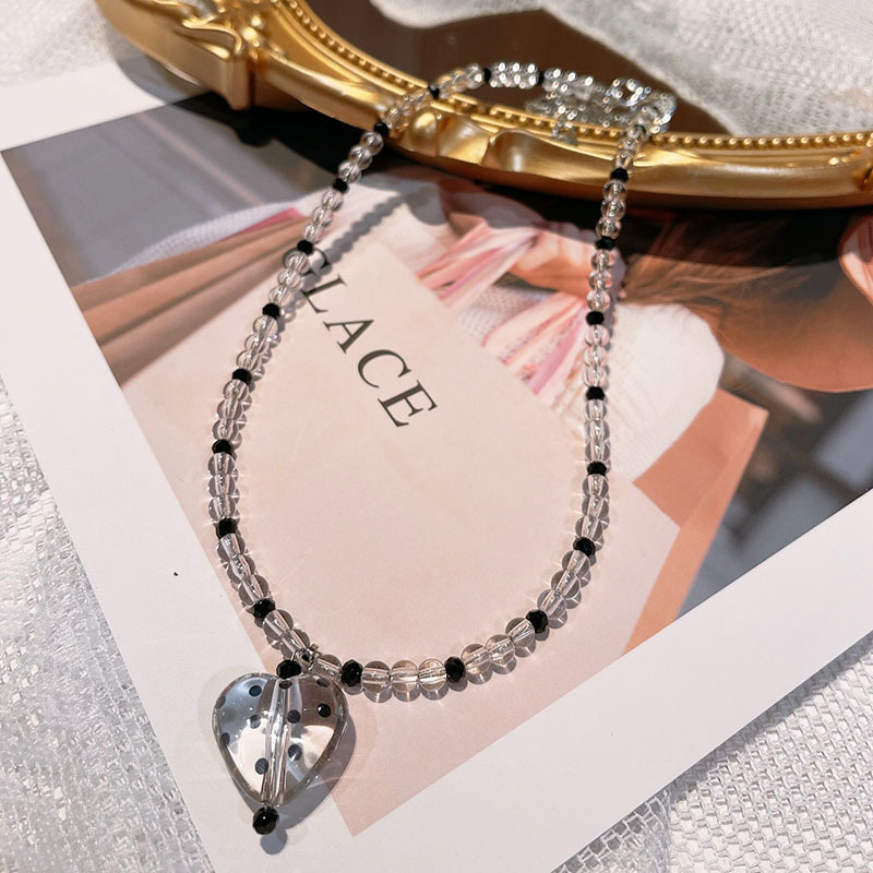 Fashion Heart Shape Beaded Womenu0027S Pendant Necklace 1 Piece
