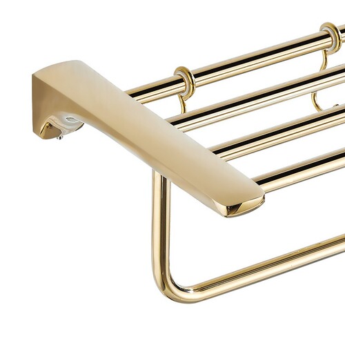 Exquisite Imported Luxury Bathroom Hooks Set Gold Towel Rack and Hand Towel Bar Set Engineering Hotel Stainless Steel Hardware Storage Rack