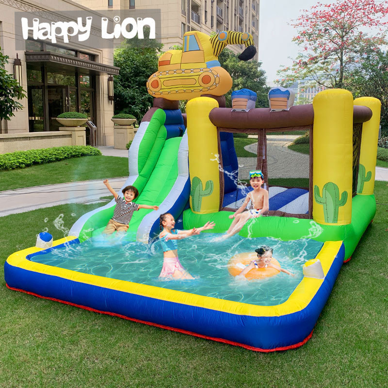 Tobogán de agua inflable para niños castillo inflable al aire libre pequeño hogar trampolín inflable parque de atracciones de agua