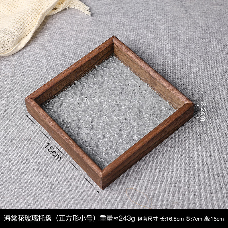 レトロベゴニアフラワーガラストレイ装飾品ライト高級クリエイティブホームリビングルームコーヒーテーブル収納ティーカップフルーツプレート|undefined