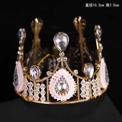 クラウンケーキデコレーションオーナメント子供用ベビーゴッデスクイーンパールリトルクラウンインターネットセレブ誕生日プラグインアクセサリー|undefined
