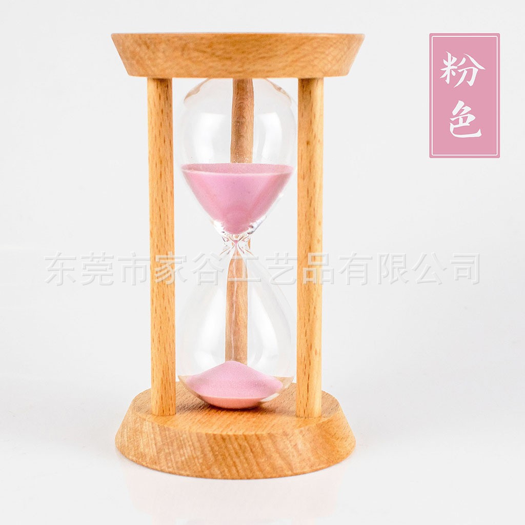 メーカー直売卸売り原木三柱円形タイマー砂時計創意置物木質時間砂時計タイマー