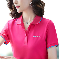 夏季新款t恤女短袖2021媽媽夏裝半袖上衣寬鬆大碼體恤polo衫