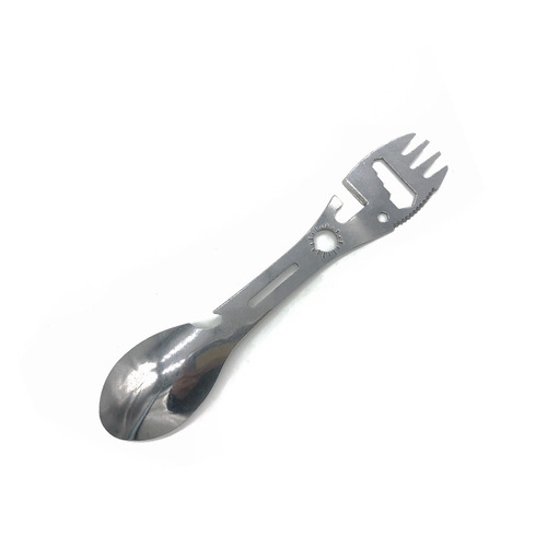 Cross-border outdoor multi-functional wrench opener, spoon can opener fish fork spoon camping tableware utensils spoon