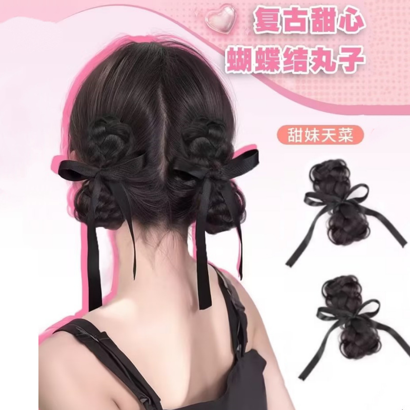 メーカー直販かつらの女性リボンは丸子の頭を縛ります。|undefined