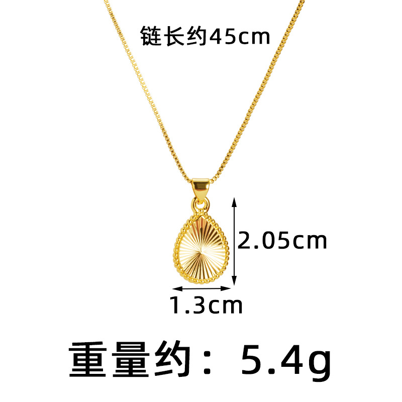 Nuevos productos de lujo ligero de verano de oro de oro de Vietnam flores collar de gota de agua combinación de anillos pernos joyería fuente al por mayor