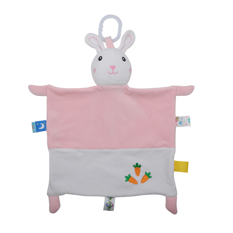 Transfronterizo cpcce bebé animal toalla para el cuidado del bebé tarjeta de tráfico cama colgante bebé toalla de pañuelo toalla de saliva juguete
