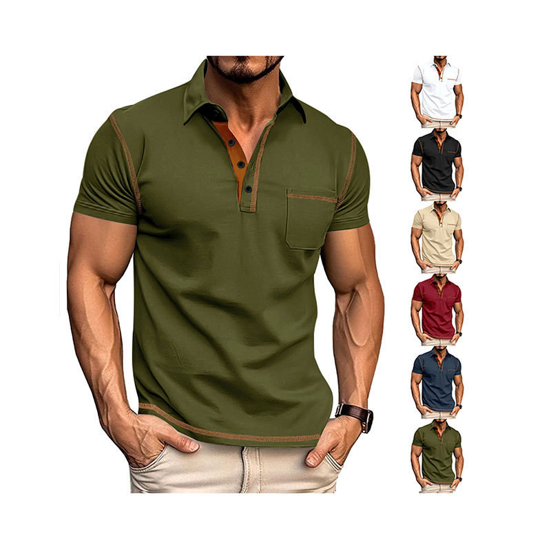 Nuevo transfronterizo Europa y América Amazon TK verano nuevo hombre camiseta de manga corta comercio exterior camiseta de polo