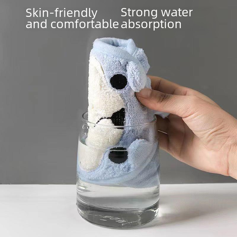 Coral velvet cute kitchen towel hanger absorbent quick-drying towel no shedding bathroom thick towel handkerchief