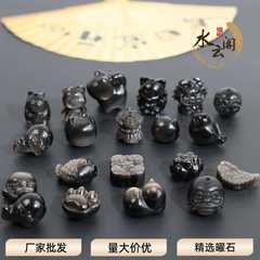 水雲閣ジュエリー天然曜石逸品彫刻小部品猫爪kt猫熊アクセサリー卸売り