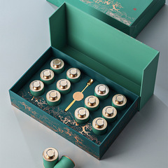 綠茶小罐茶包裝盒高檔龍井茶信陽毛尖黃金芽茶葉禮盒空盒白茶盒子