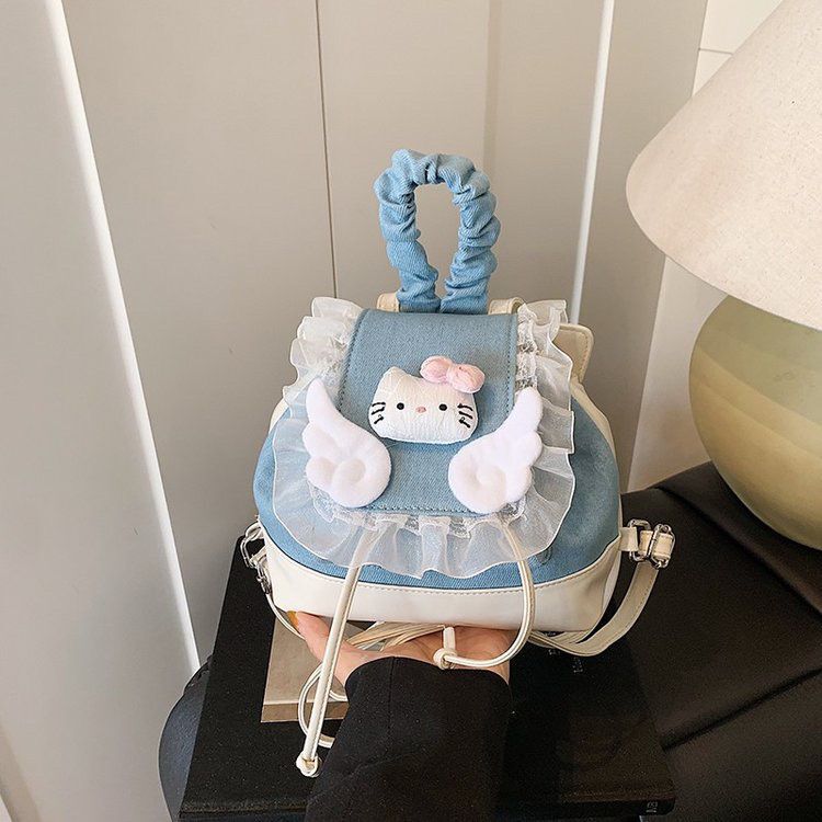 时尚卡通可爱Hellokitty迷你包包女2025新款高颜值超火百搭双肩包|undefined