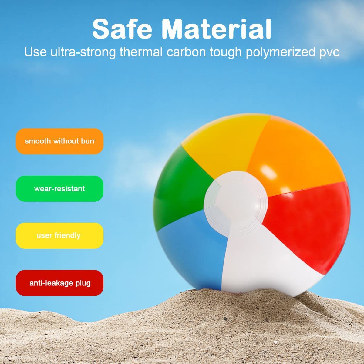 Creative Rainbow Children Toys Pvc Inflatable Beach Ball display picture 5