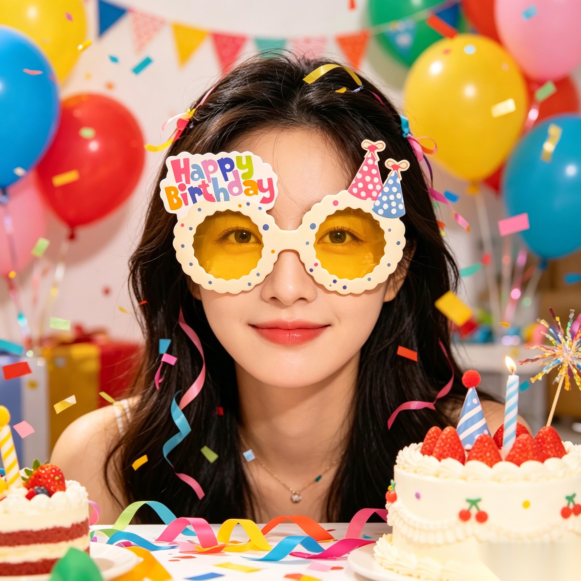 Cumpleaños temático fiesta gafas extrañas feliz cumpleaños pastel vela gafas de diseño de cumpleaños accesorios de fotos