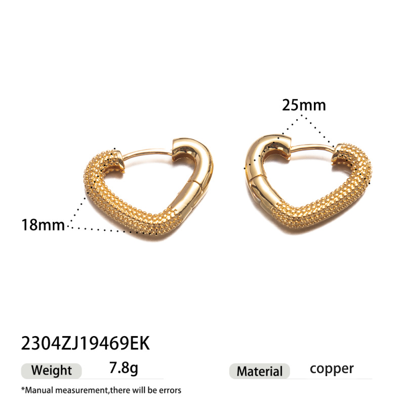 Moda europea y americana de alta calidad de textura de torsión pernos de orejas incrustados con zircon amor simple y versátil otoño e invierno temperamento pendientes