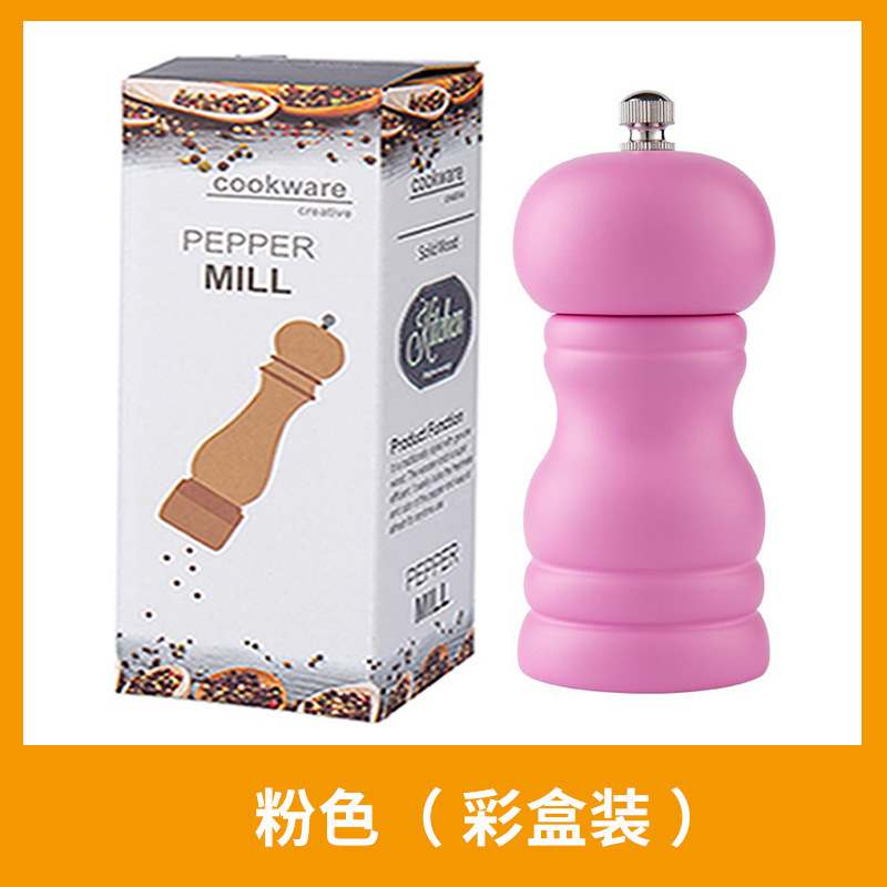実木胡椒棒鉄板焼き黒椒研調味瓶サンショウ研胡椒家庭用手動研磨器塩研|undefined
