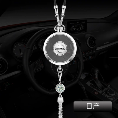 Fragrance Pendant, Car Perfume Diffuser, Car hanging - nissan-silver-alloy-ornaments-comes-with-1-bottle-of-blue-ocean-perfume