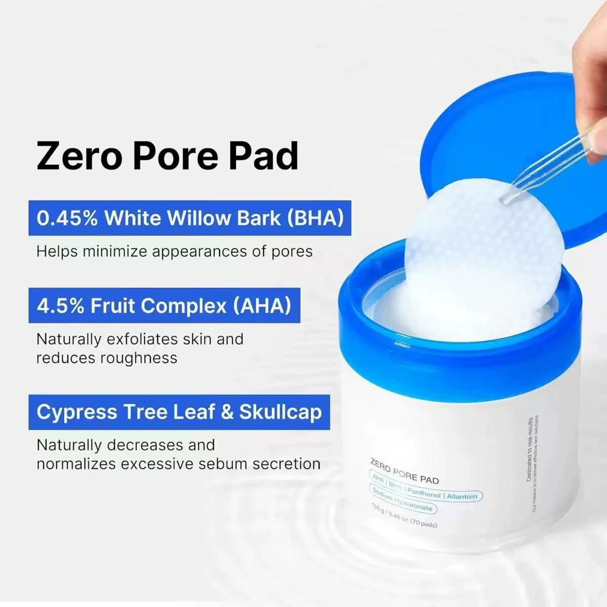 Amazon Hot Salesylic Acid Cleansing Tablets ZERO PORE PAD Improves Pore Blackhead Cleansing
