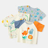 Children's overall for leisure, short sleeve T-shirt, summer clothing for boys for early age, top girl's, 1-3 years