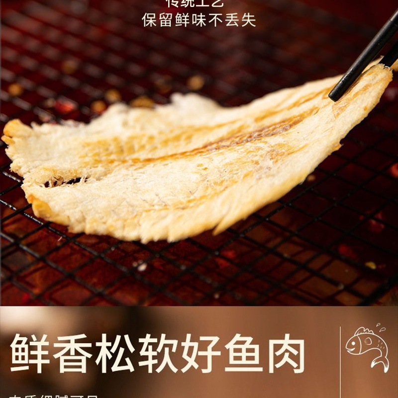 Roasted Cod Fillet Snack Ready to Eat Dried Seafood No Additives Canned 100g quality and texture