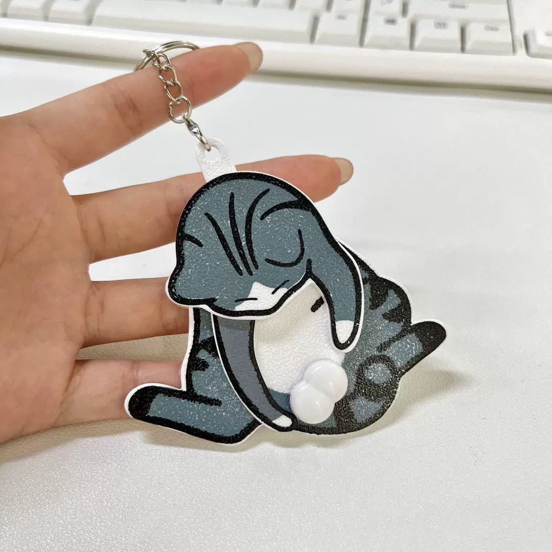 [그레이 1개] 플레이 에그 캣 펜던트