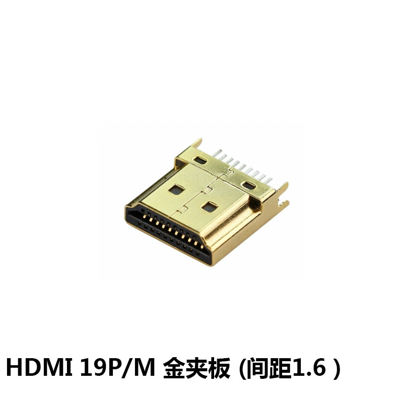 HDMI разъем на материнскую плату с левой колонной медной оболочкой, золотым покрытием, 180 градусов сварной кабель линии HDMI